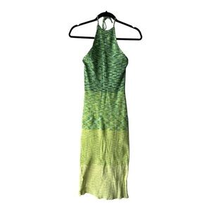 Women's Ombre Halter Tie Neck Knit Sweater Dress - Future Collective Medium